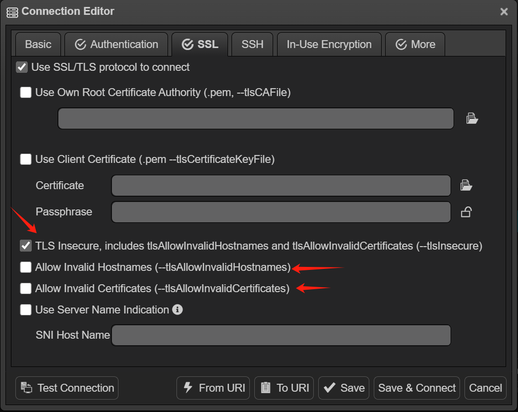 TLS Secure Option