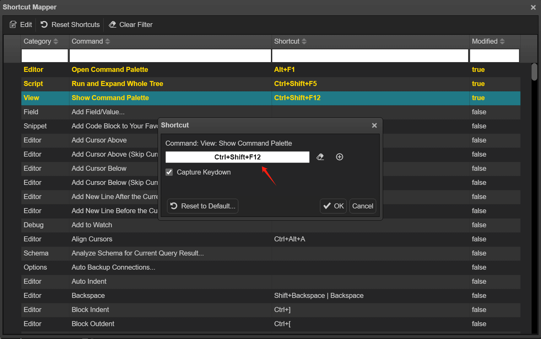 Customize keyboard shortcuts